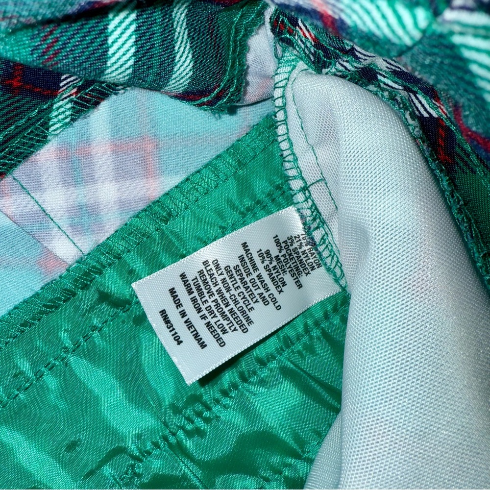 Super Cute Green/Red/White Plaid Slacks/Pants Casual Business Party Ladies 12S - Picture 6 of 8